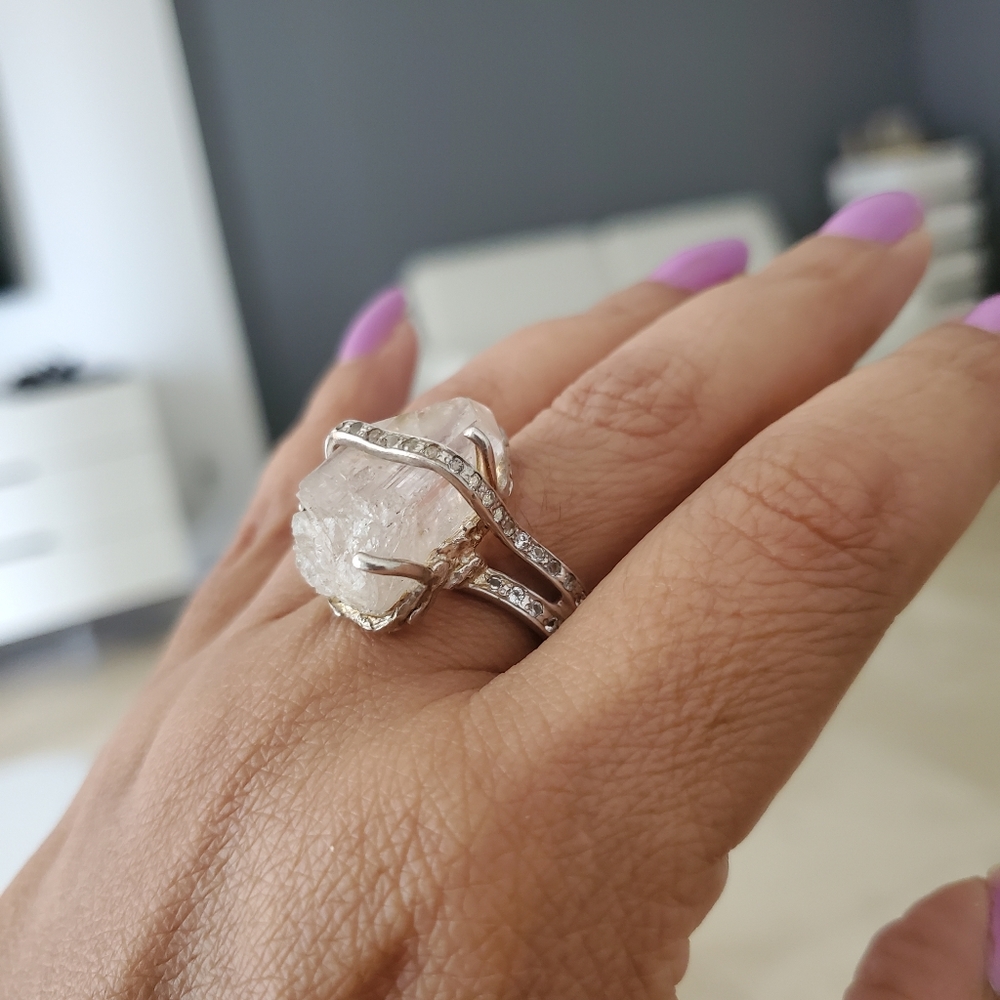 Morganite silver ring - Picture 6 of 6